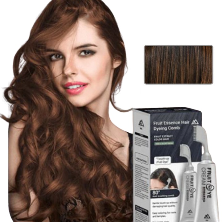 2 x fejlett hajfesték, Full Abundance, közvetlen felvitel integrált fésűvel, természetes ammónia nélküli formula, intenzív hidratálás, egyenletes és hosszan tartó fedés, gesztenye