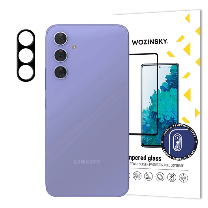WOZINSKY Full Cover kameraüveg fólia kompatibilis a Samsung Galaxy A36 / A56 5G Black készülékkel