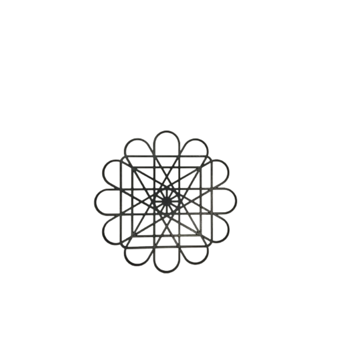 Decoratiune mandala 10, 400x400 mm, negru