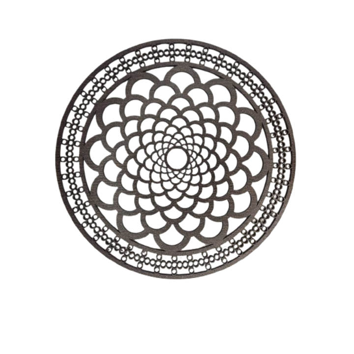 Decoratiune mandala 11, 400x400 mm, wenge