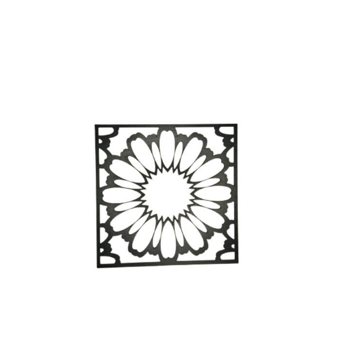 Decoratiune mandala 2 400x400 mm, negru
