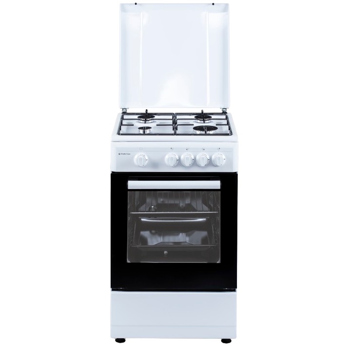 Klasszikus tűzhely Studio Casa Viva Galaxy 4G 50/55 cm fehér, 4 gázégős, gázsütő, fehér