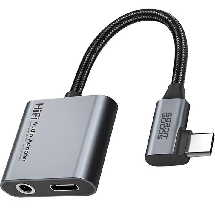 AdroitGoods USB-C към 3,5 mm AUX/адаптер за зареждане