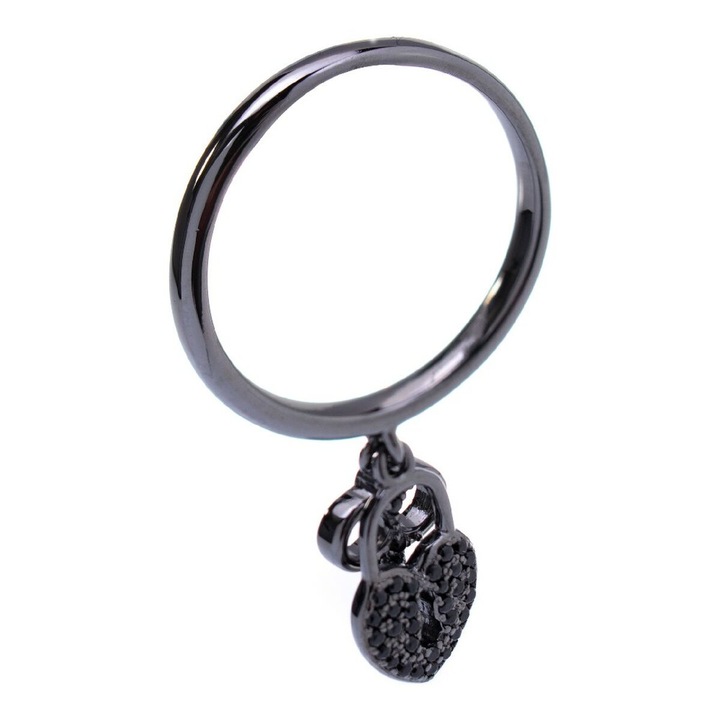 Inel dama, Folli Follie, model 3R17S058KK, negru