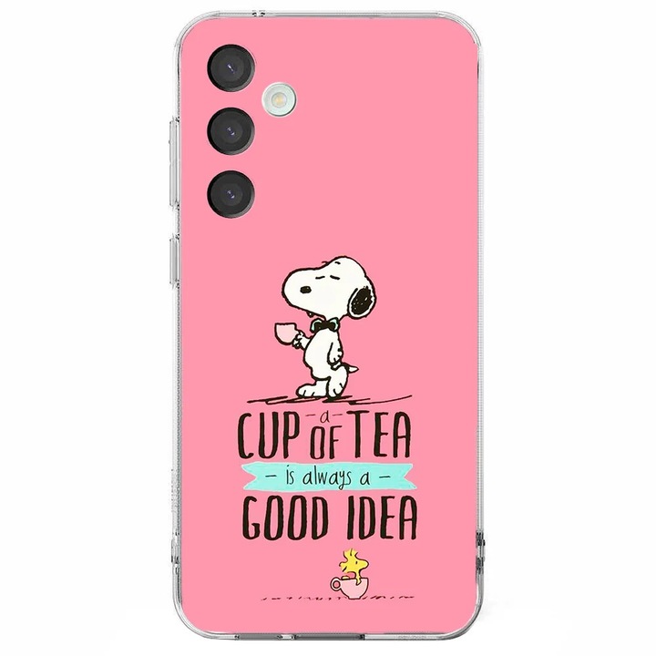 Samsung Galaxy A16, Viceversa, modell kompatibilis telefontok Egy csésze tea mindig jó Snoopy ötlet, Szilikon, TPU