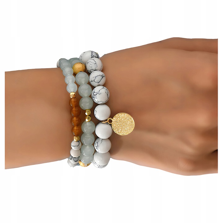 Set bratari dama, WatchMe, stil boho, din otel inoxidabil, usoare, multicolor