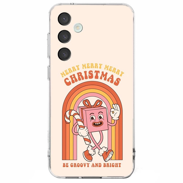 Husa telefon compatibila cu Samsung Galaxy A26, Viceversa, model Be groovy and bright this Christmas, Silicon, TPU