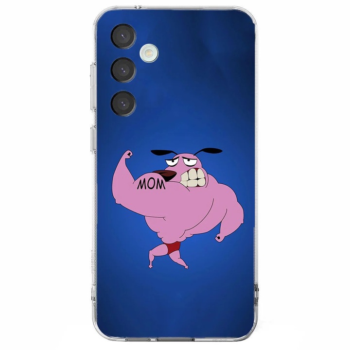 Husa telefon compatibila cu Samsung Galaxy S24 FE, Viceversa, model Buffed Courage the cowardly dog, Silicon, TPU