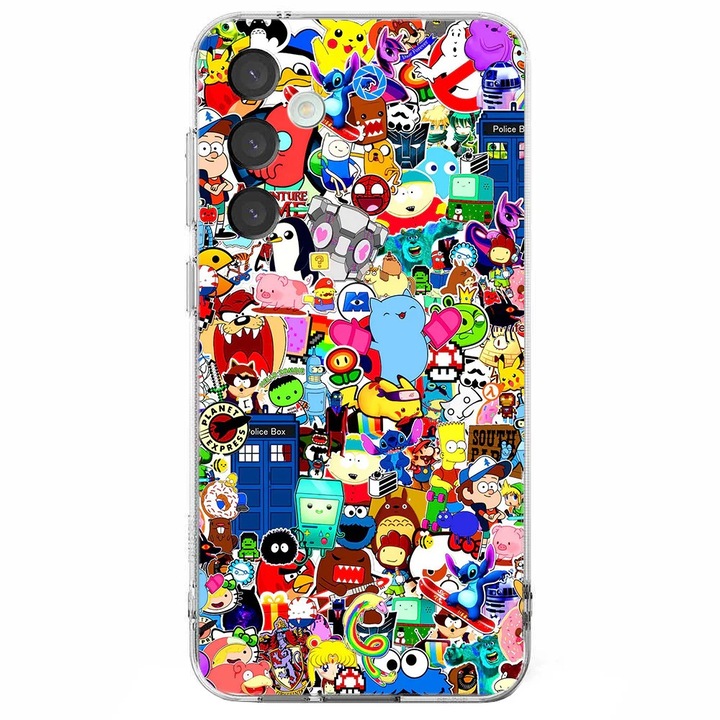 Husa telefon compatibila cu Samsung Galaxy A26, Viceversa, model Cartoons Stickers, Silicon, TPU
