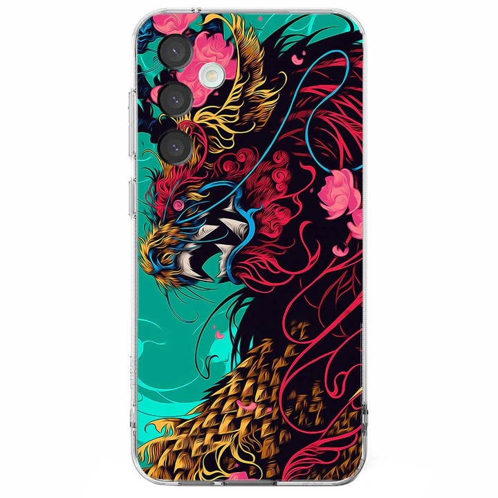 Husa telefon compatibila cu Samsung Galaxy S25, Viceversa, model Chinese Dragon, Silicon, TPU