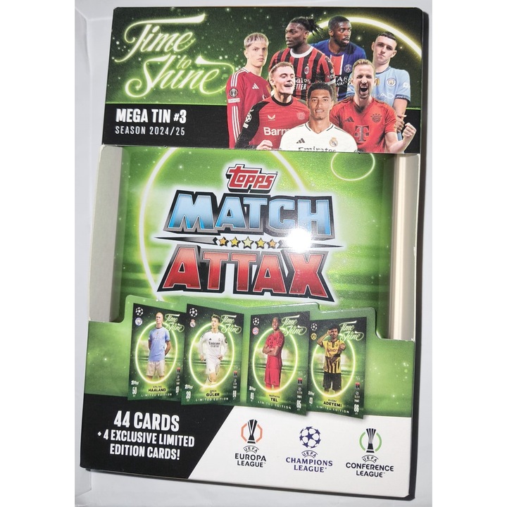 Joc de carti - Mega tin March Attax sezon 2024-2025 nr.3 - verde