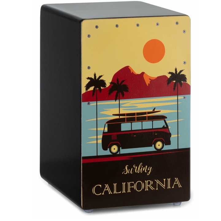 Серия Cajon XDrum Калифорния, арт принт, черен, 31x49x30 см