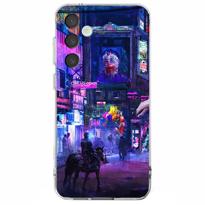 Husa telefon compatibila cu Samsung Galaxy S24 FE, Viceversa, model Circus Open Cyberpunk, Silicon, TPU