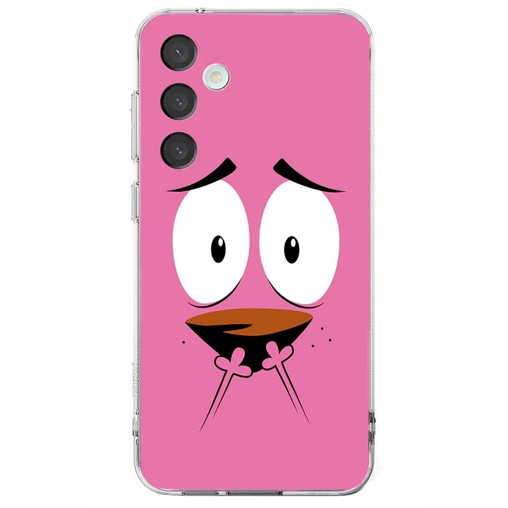 Husa telefon compatibila cu Samsung Galaxy S25, Viceversa, model Cute nose Courage the Cowardly Dog, Silicon, TPU