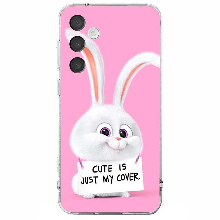 Husa telefon compatibila cu Samsung Galaxy S25, Viceversa, model Cute is just my cover pink edition The Secret Life of Pets, Silicon, TPU