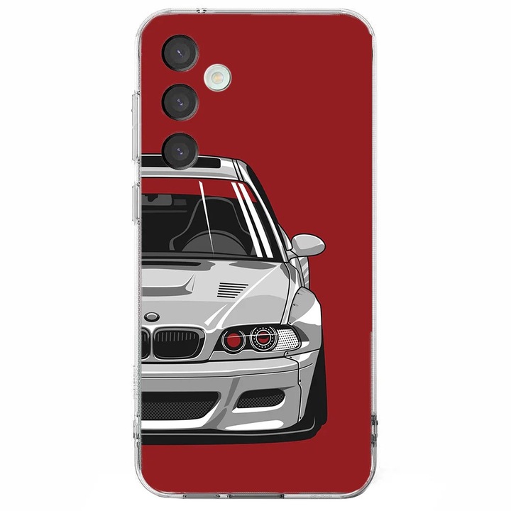 Калъф за телефон, съвместим с Samsung Galaxy S25 Plus, Viceversa, модел E46 BMW Silver Edition, силикон, TPU