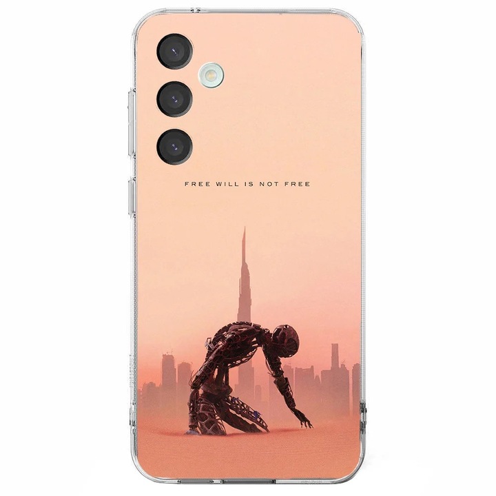 Калъф за телефон, съвместим със Samsung Galaxy S25 Ultra, обратното, Free will not free Westworld model, силикон, TPU