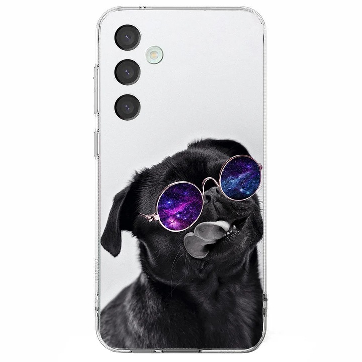 Husa telefon compatibila cu Samsung Galaxy S24 FE, Viceversa, model Happy Dogo, Silicon, TPU