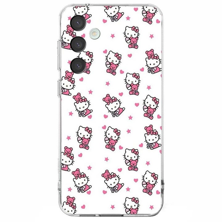 Husa telefon compatibila cu Samsung Galaxy S25 Ultra, Viceversa, model Hello kitty bear pattern, Silicon, TPU
