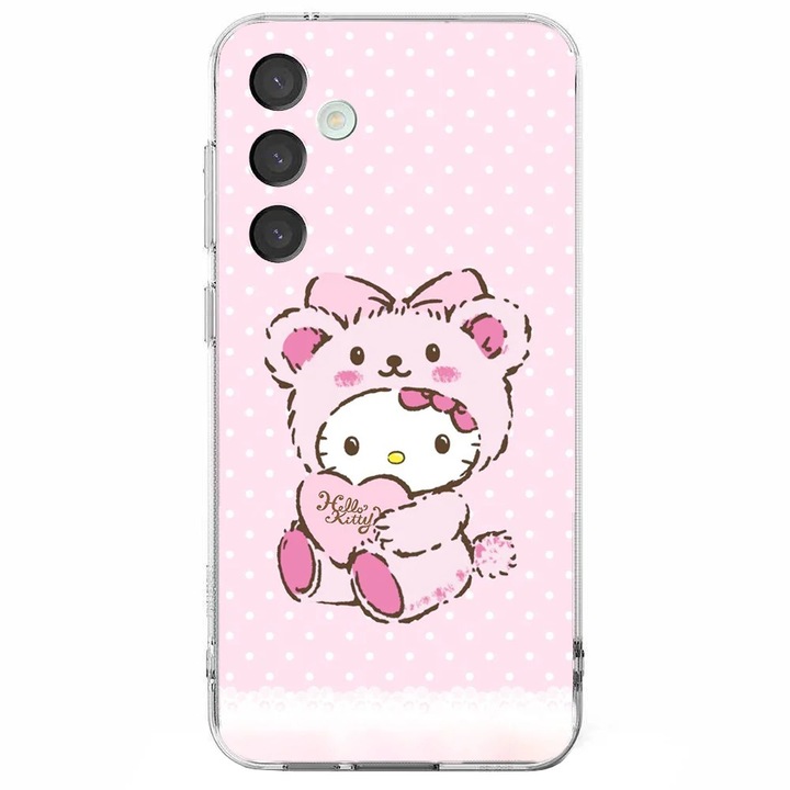 Husa telefon compatibila cu Samsung Galaxy S25, Viceversa, model Hello kitty cute bear costume, Silicon, TPU