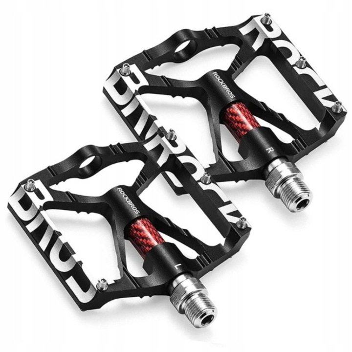 Pedale bicicleta Rockbros K307T, aluminiu, 9,8x9cm, cu pini, negre