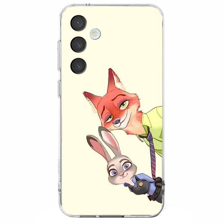 Husa telefon compatibila cu Samsung Galaxy S24 FE, Viceversa, model Judy and Nick Zootopia, Silicon, TPU