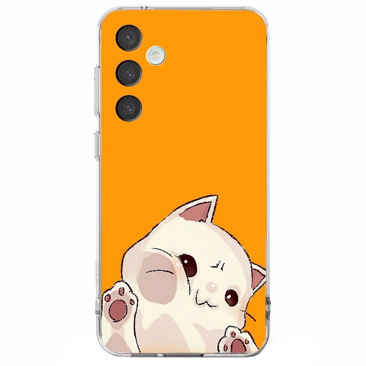 Husa telefon compatibila cu Samsung Galaxy A26, Viceversa, model Kawaii frown cat, Silicon, TPU