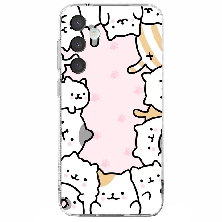 Husa telefon compatibila cu Samsung Galaxy A26, Viceversa, model Kawaii cats, Silicon, TPU