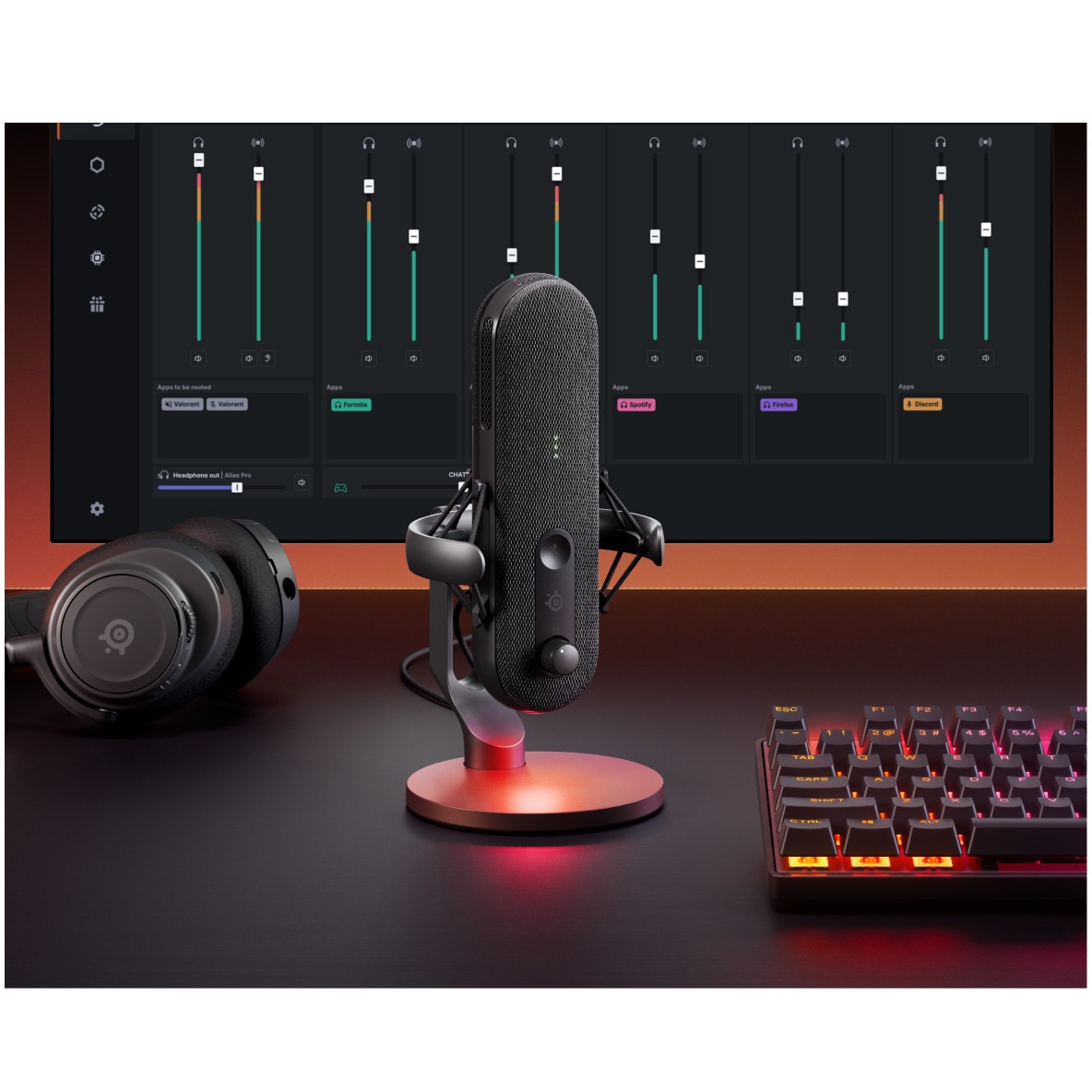 Microfon Gaming SteelSeries Alias, negru - eMAG.ro
