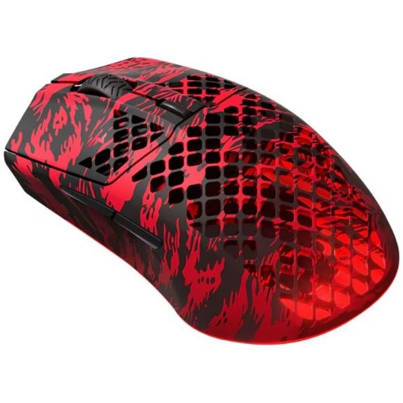 Mouse Gaming SteelSeries Aerox 3 Wireless, editia FaZe Clan, RGB, rosu