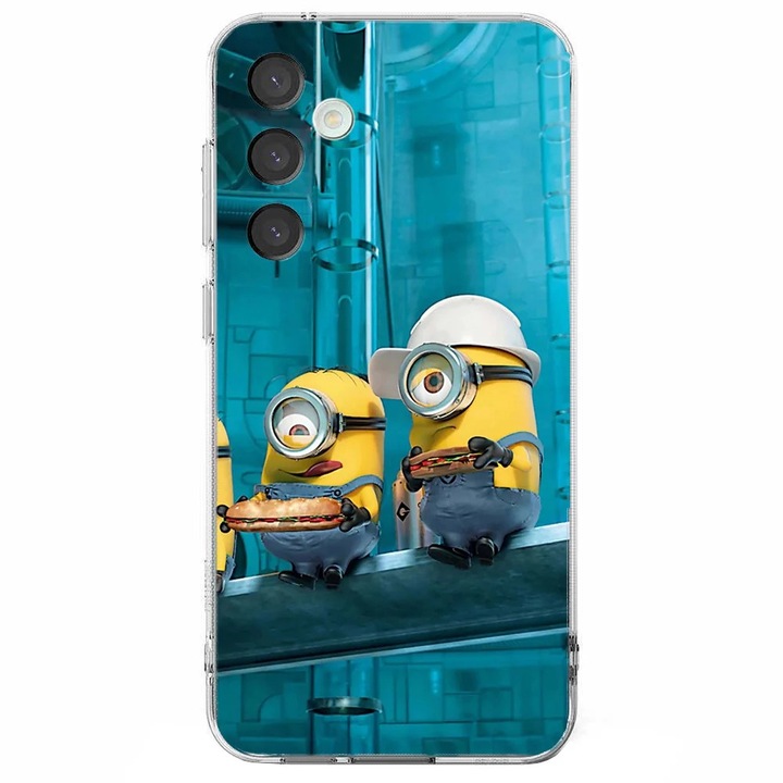 Husa telefon compatibila cu Samsung Galaxy A26, Viceversa, model Minnions lunch break, Silicon, TPU