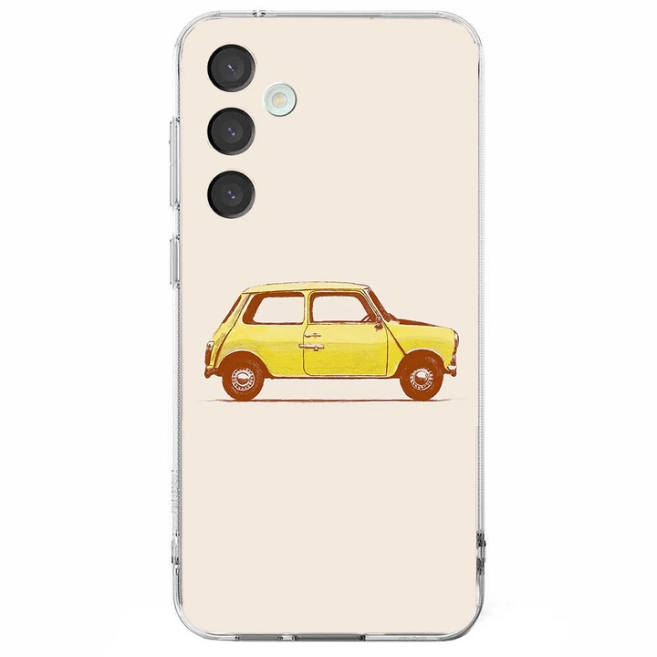 Калъф за телефон, съвместим с модел Samsung Galaxy S25 Plus, Viceversa, Mr Bean-Mini Cooper, силикон, TPU