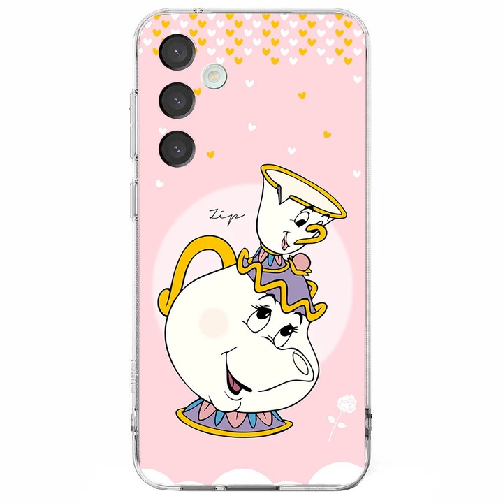 Husa telefon compatibila cu Samsung Galaxy S24 FE, Viceversa, model Mrs Potts and Chip, Silicon, TPU