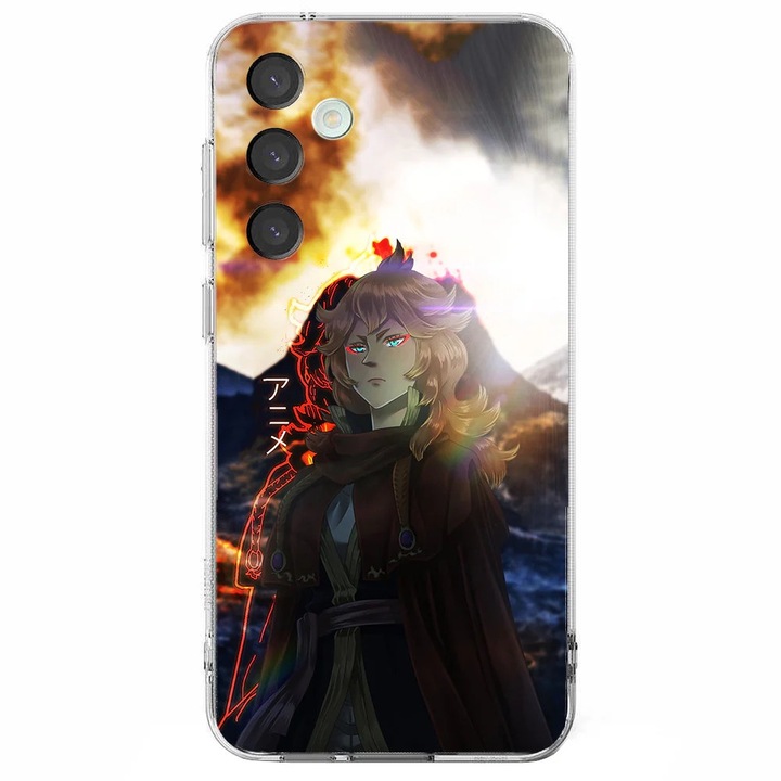 Husa telefon compatibila cu Samsung Galaxy A26, Viceversa, model Mereoleona Vermillion Black Clover, Silicon, TPU