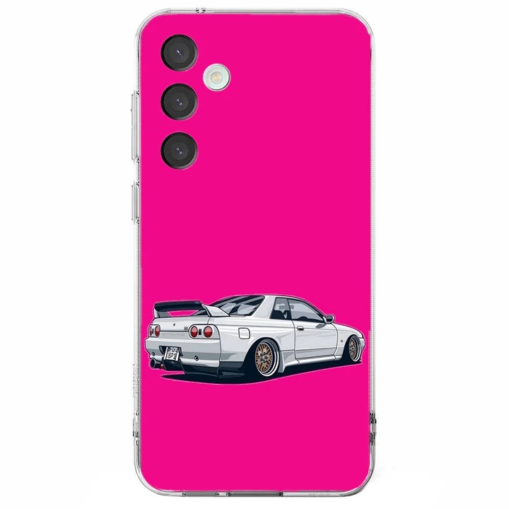 Калъф за телефон, съвместим с модел Samsung Galaxy S25 Plus, Viceversa, Nissan Skyline Silver Edition, силикон, TPU