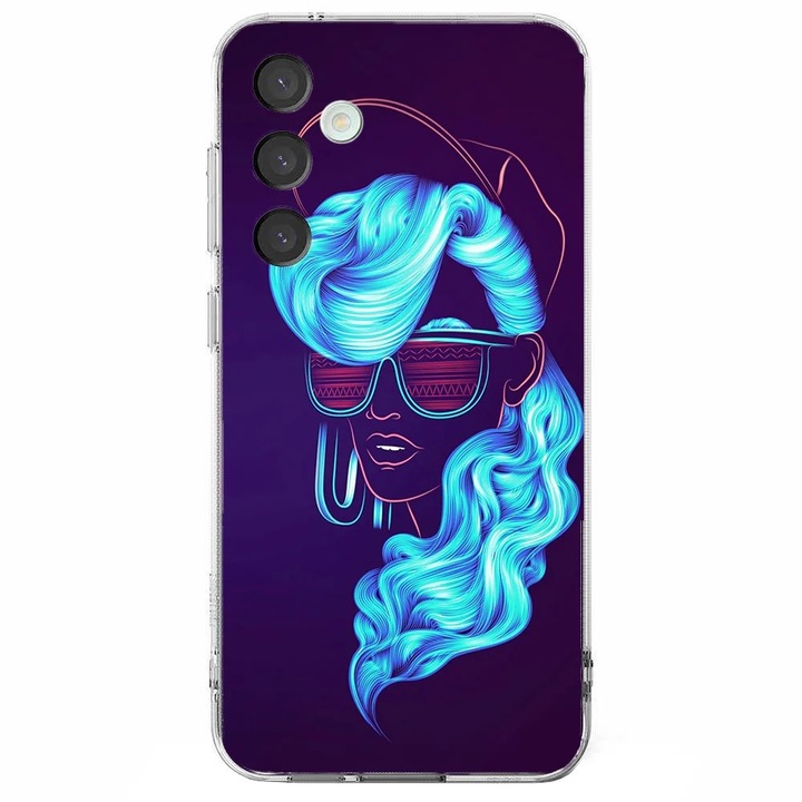 Samsung Galaxy S25 Ultra, Viceversa, Neon lány portré modell, szilikon, TPU telefontok kompatibilis