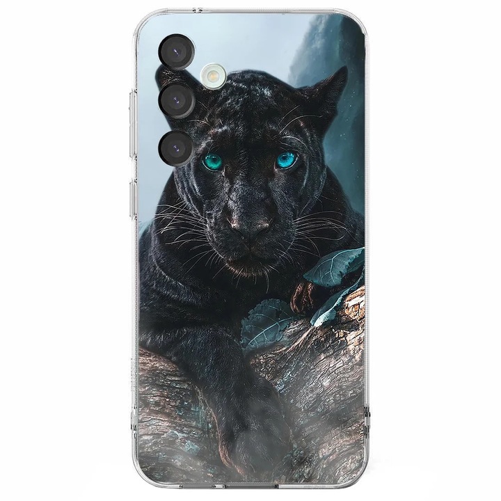 Husa telefon compatibila cu Samsung Galaxy S24 FE, Viceversa, model Panther, Silicon, TPU