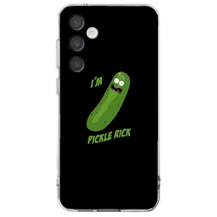 Калъф за телефон, съвместим с Samsung Galaxy S25 Plus, Viceversa, модел Pickle Rick, силикон, TPU
