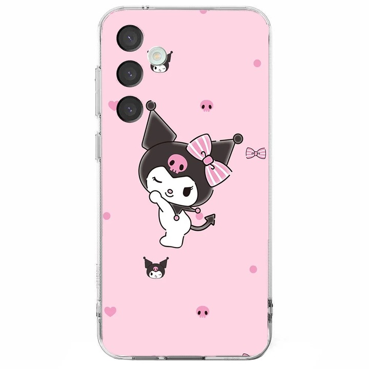 Husa telefon compatibila cu Samsung Galaxy S24 FE, Viceversa, model Pink Kuromi Hello Kitty, Silicon, TPU