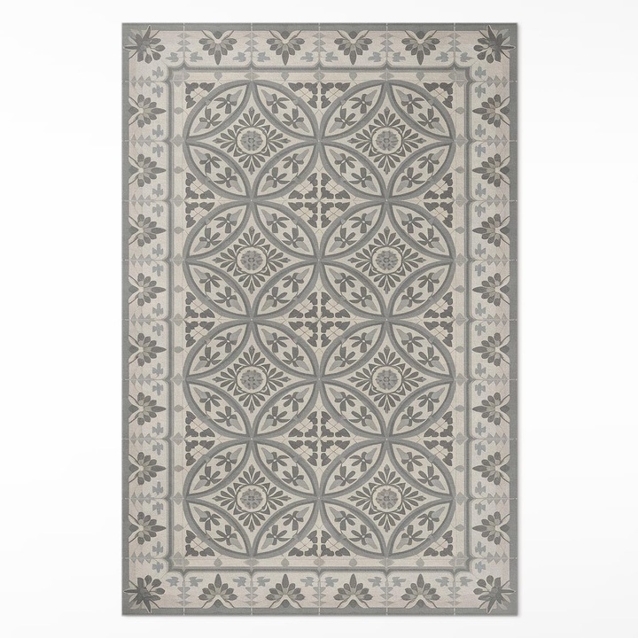 Covor de vinil, Wallfluent, Compozitie eleganta, Gri, 120 x 180 cm, 010260360160000282106