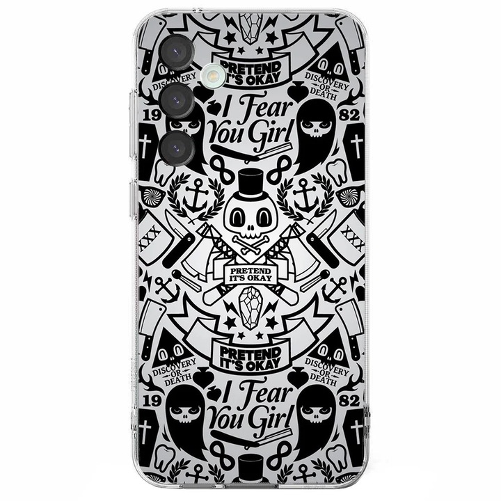 Husa telefon compatibila cu Samsung Galaxy A26, Viceversa, model Pretend Its ok, Silicon, TPU