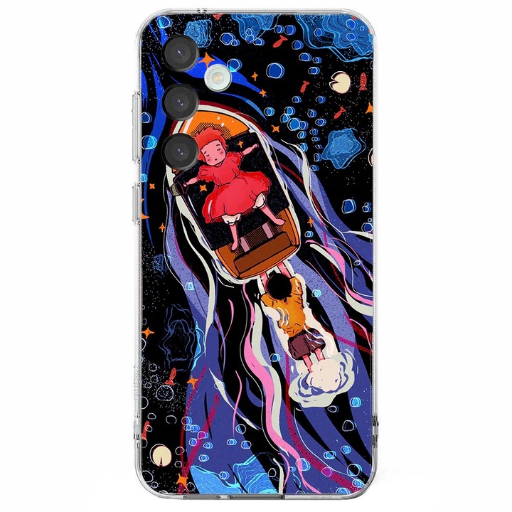 Husa telefon compatibila cu Samsung Galaxy S24 FE, Viceversa, model Ponyo and sosuke adventures, Silicon, TPU