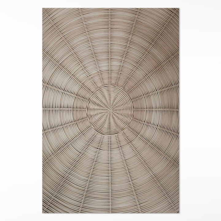 Covor de vinil, Wallfluent, impletitura de rachita, Maro, 120 x 180 cm, 010260360160000282088