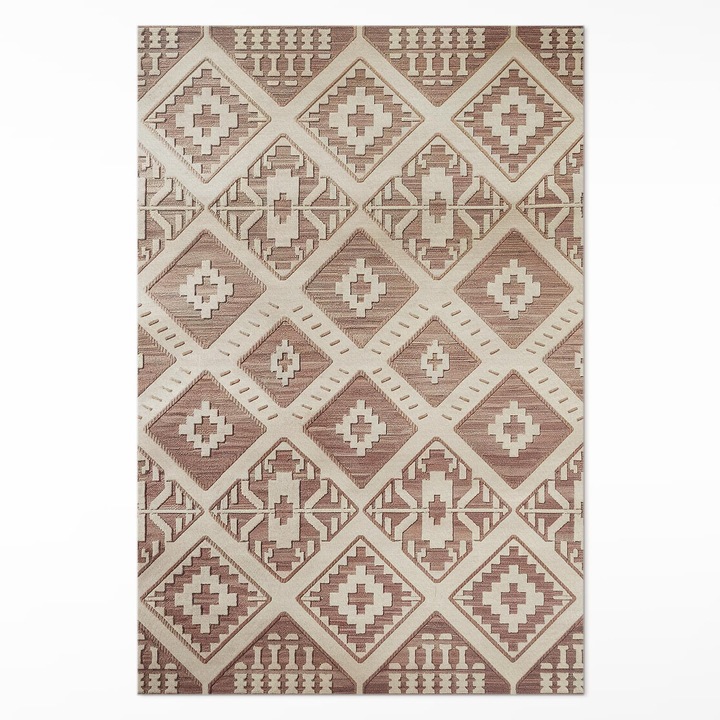 Covor de vinil, Wallfluent, Compozitii aztece, Bej, 120 x 180 cm, 010260360160000282079