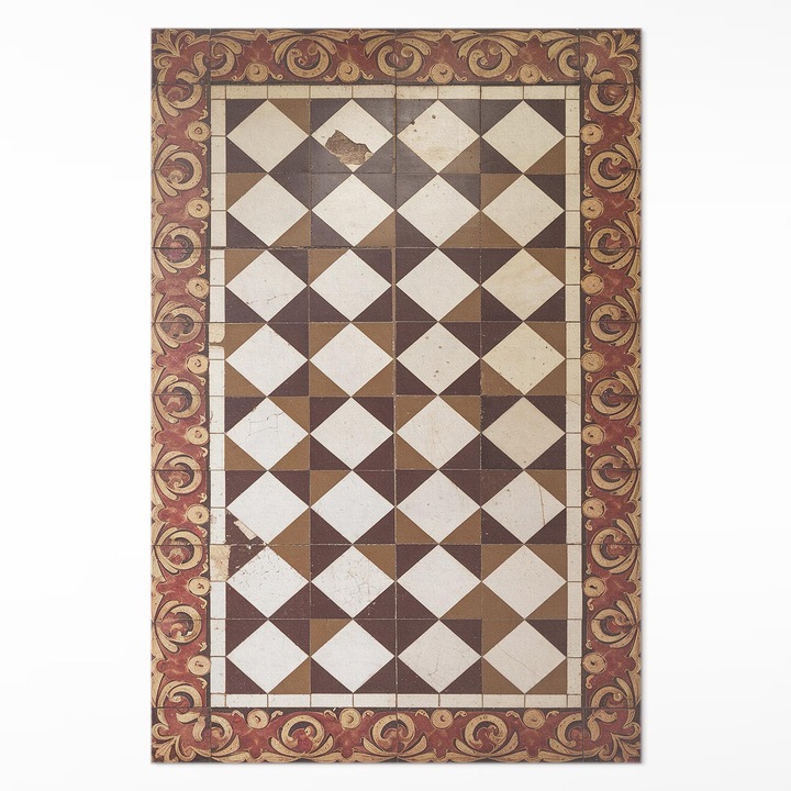 Covor de vinil acasa, Wallfluent, Placi imbatranite, Maro, 120 x 180 cm, 010260360160000282068