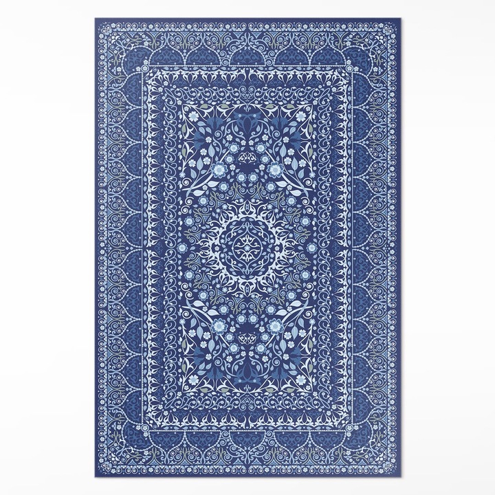 Covor de vinil, Wallfluent, Model decorativ, Bleumarin, 120 x 180 cm, 010260360160000072510