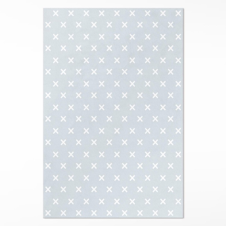 Covor de vinil acasa, Wallfluent, Cruci stralucitoare, Albastru, 120 x 180 cm, 010260360160000057142