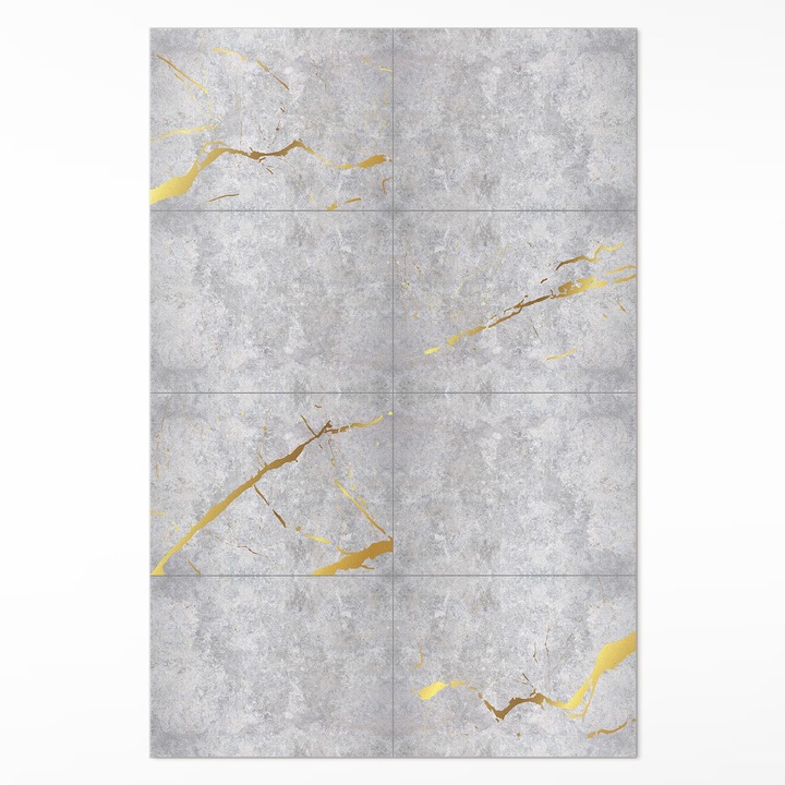 Covor interior din vinil, Wallfluent, Dale de beton, Gri, 120 x 180 cm, 010260360160000057090