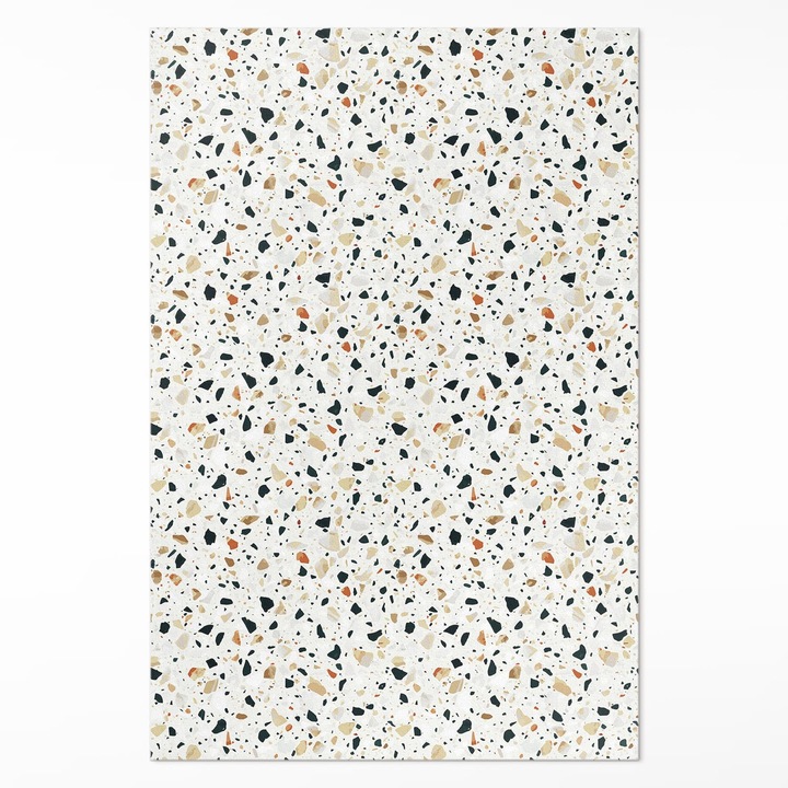 Covor interior din vinil, Wallfluent, Gresie decorativa, Bej, 80 x 120 cm, 010260360650000033537