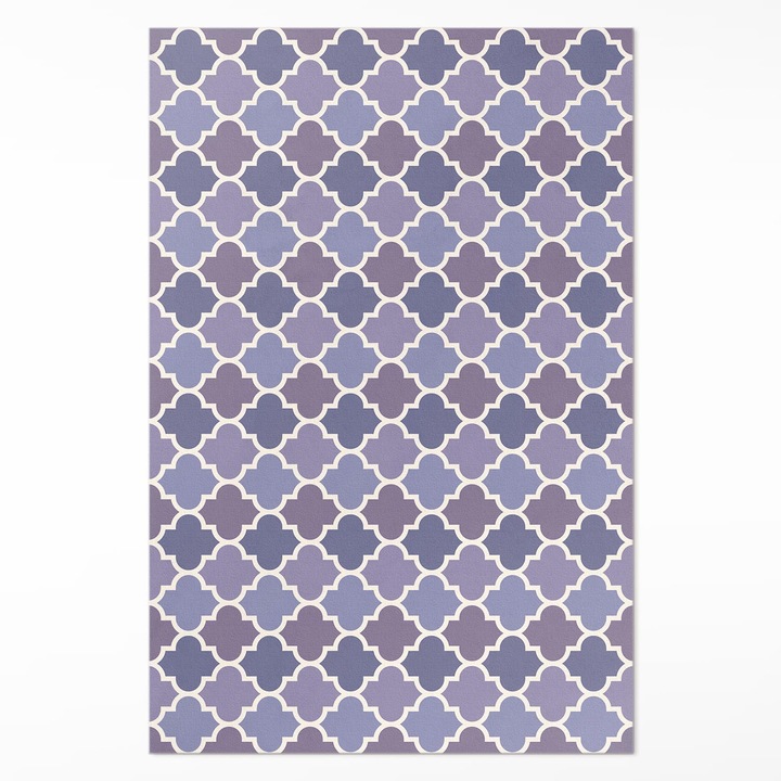 Covor de vinil acasa, Wallfluent, Placi elegante, Violet, 140 x 210 cm, 010260360260000033474